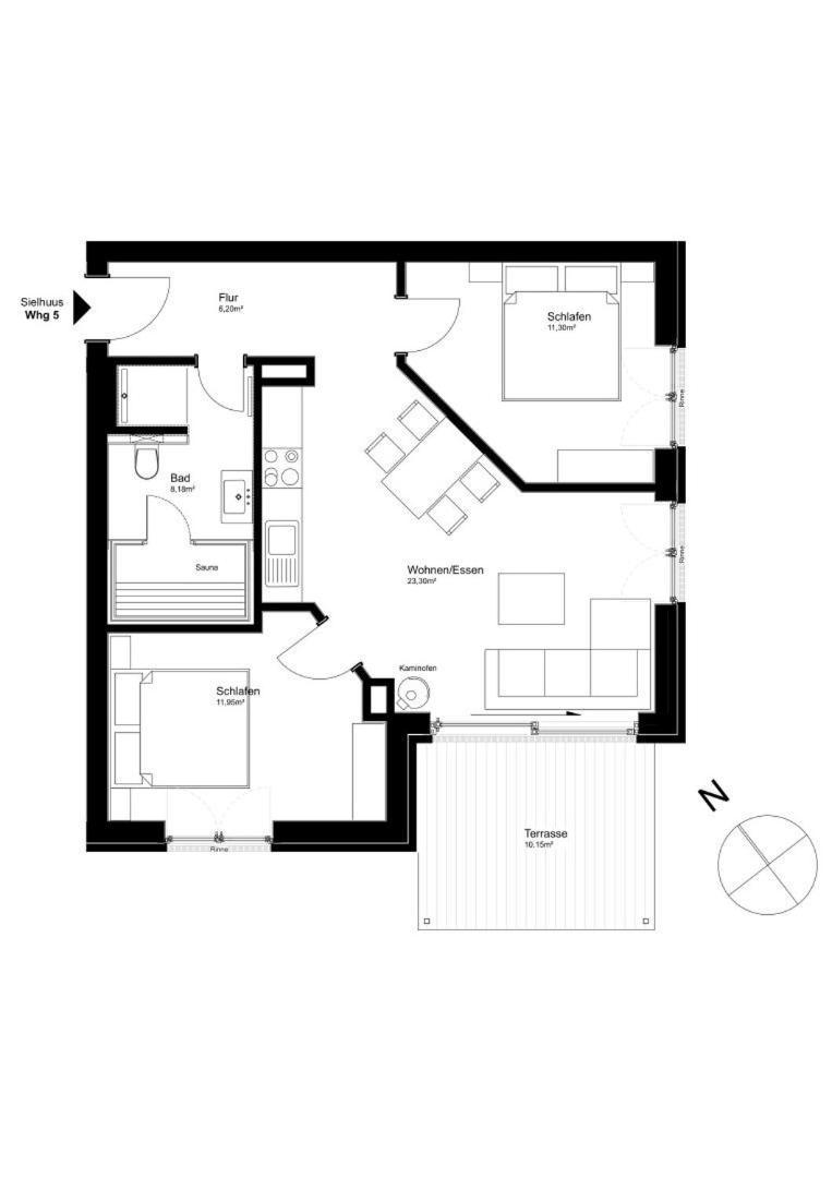 Sielhuus 5, Ferienwohnung Mit Sauna In Fedderwardersiel Butjadingen Exterior photo